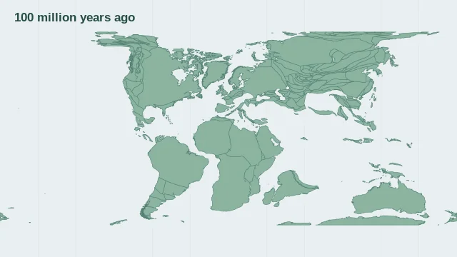 Continental Drift Map: static overview of this map