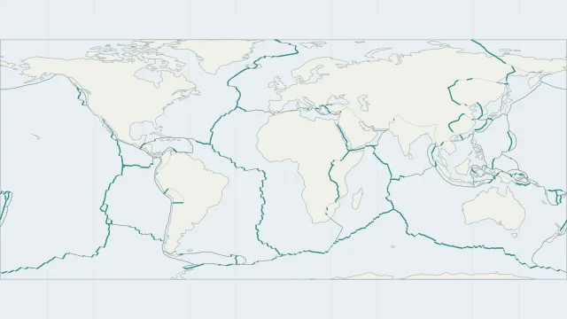 Divergent Plate Boundaries Map: static overview of this map