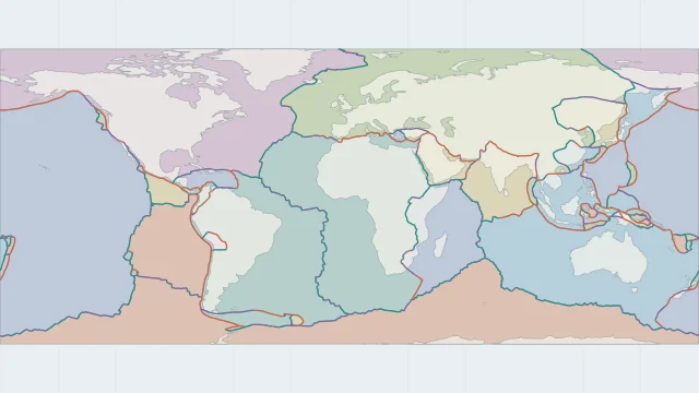 Tectonic Plates by Name: static overview of this map