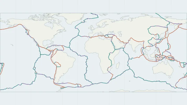 Tectonic Plate Boundaries Map: static overview of this map
